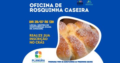 OFICINA DE ROSQUINHA CASEIRA, PARTICIPE!