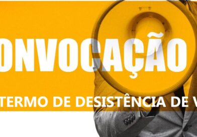 Convocação e Termo de Desistência de Vaga da Secretária Municipal de Educação.