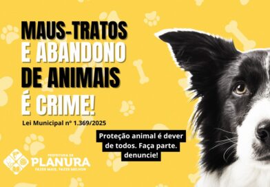 🚨 Abandonar ou maltratar animais é crime em Planura!