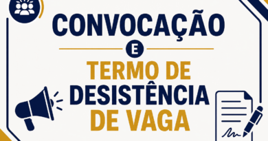 Convocação e Termo de Desistência de Vaga