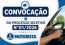 Convocação do Processo Seletivo n°01/2026 -Motorista
