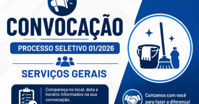 Convocação Processo Seletivo 01/2026 Serviços Gerais